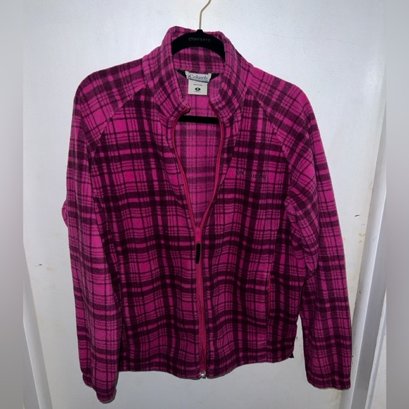 Columbia Pink Plaid Women's Jacket - Picture 1 of 6